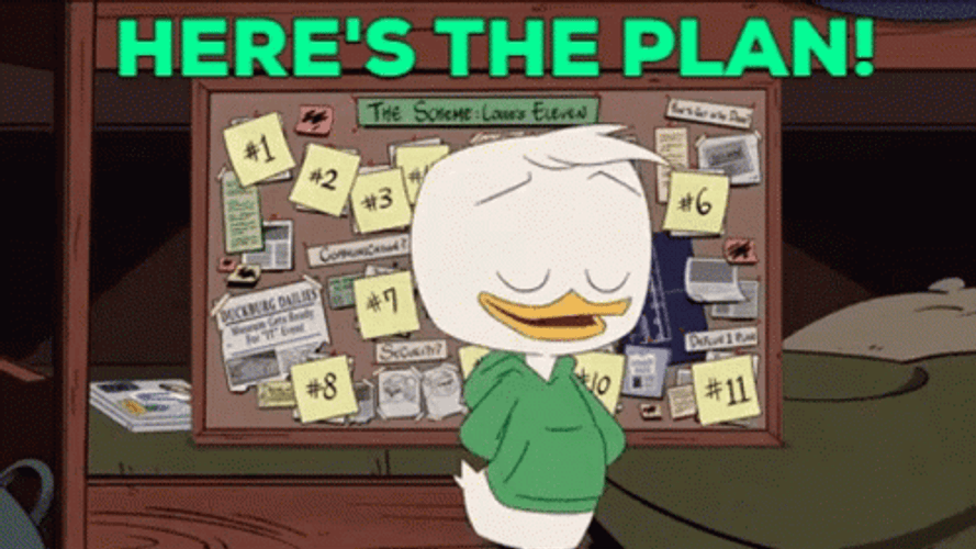 Here's Plan Louie Duck In Duck Tales GIF