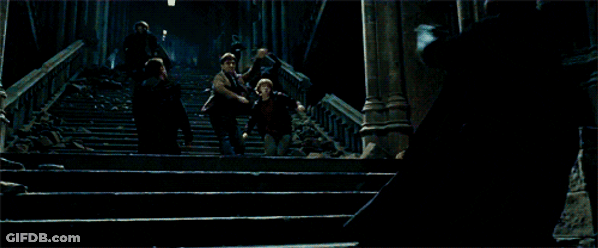 Hermione Battling With An Enemy GIF