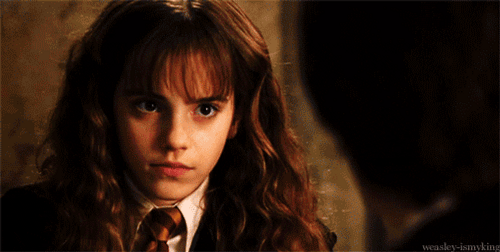 Hermione Forced Smile GIF
