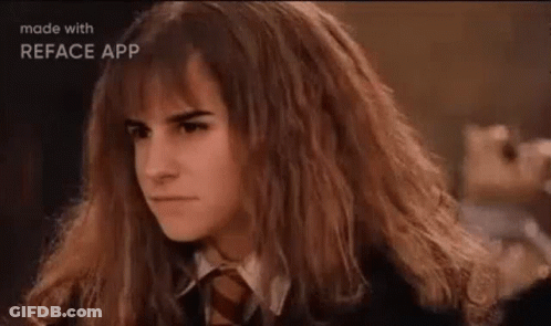 Hermione Granger From Harry Potter Is Making A Funny Face While Wearing A Tie . GIF