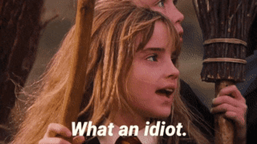 Hermione Granger Harry Potter What An Idiot GIF