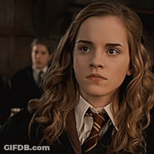 Hermione Granger Looks Back GIF