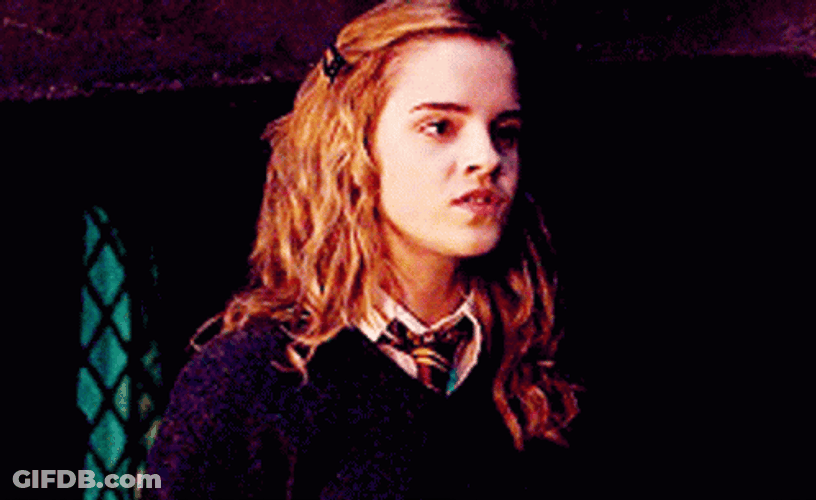 Hermione Granger Realizing Something GIF