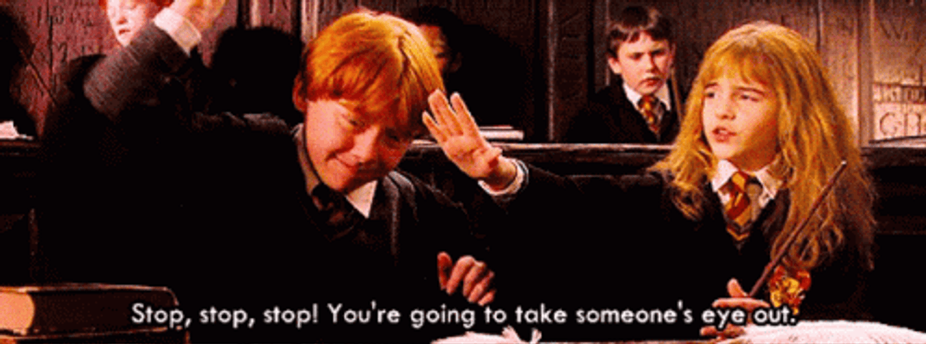 Hermione Granger Stop Ron GIF