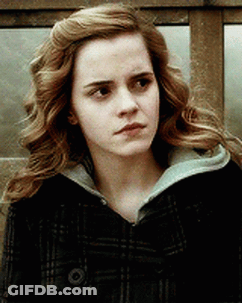 Hermione Granger Worried Face GIF