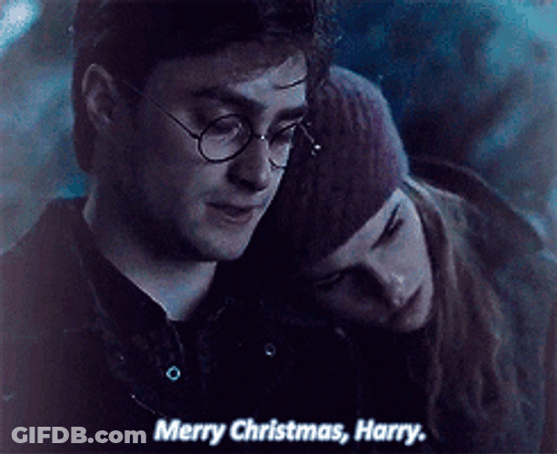 Hermione Leaning On Harry's Shoulder GIF