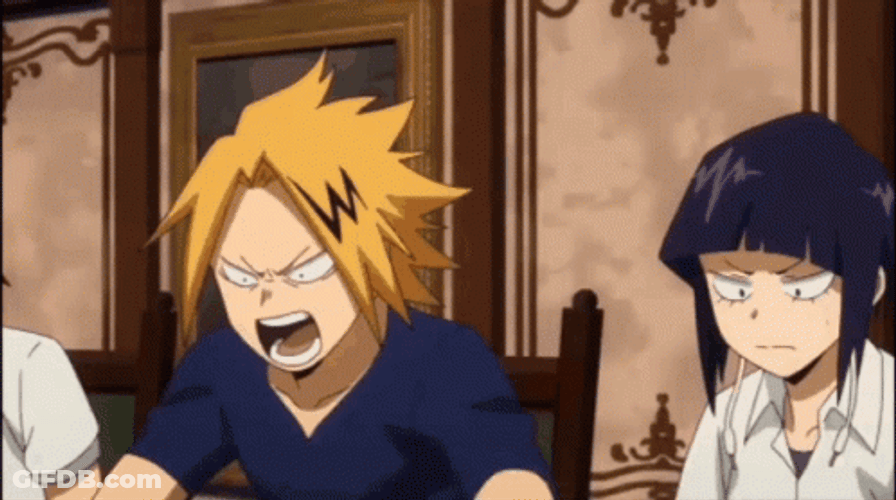 Hero Academia Denki Angry GIF