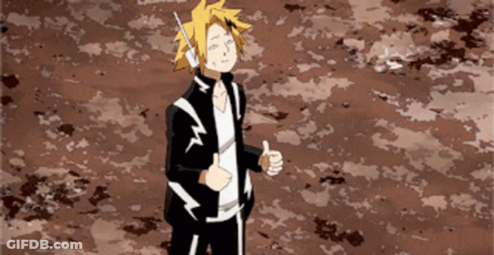 Hero Academia Denki Cute Thumbs Up GIF