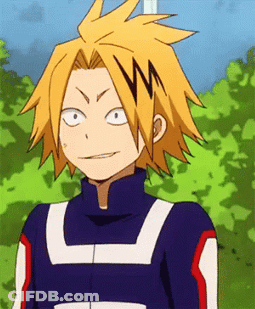 Hero Academia Denki Explaining GIF