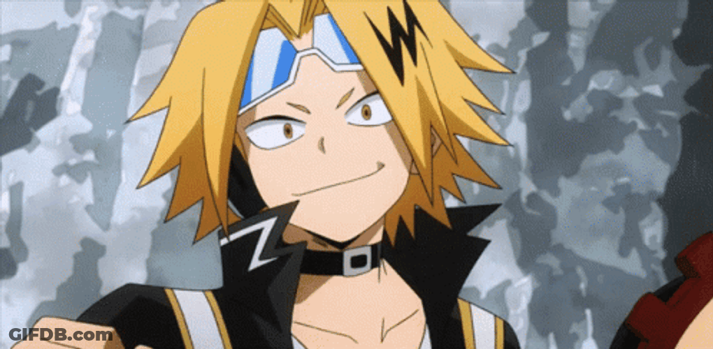 Hero Academia Denki Talking Battle GIF