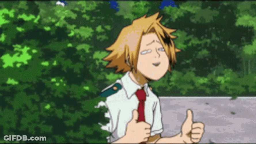 Hero Academia Denki Thumbs Up Funny GIF