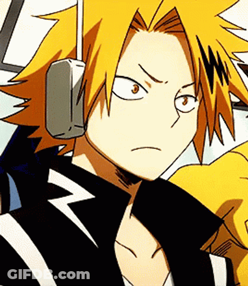 Hero Academia Denki Worried Face GIF