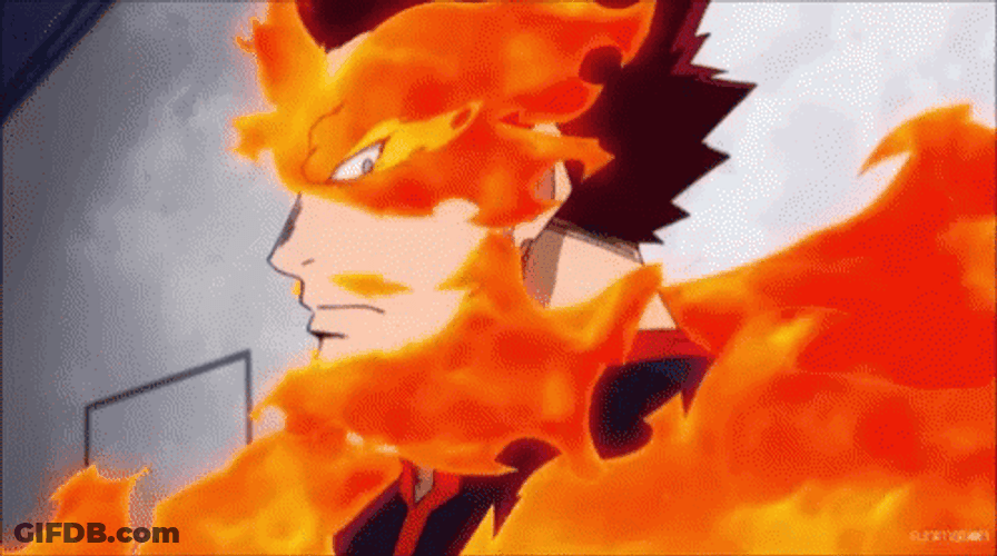 Hero Academia Endeavor Fiery Staring GIF
