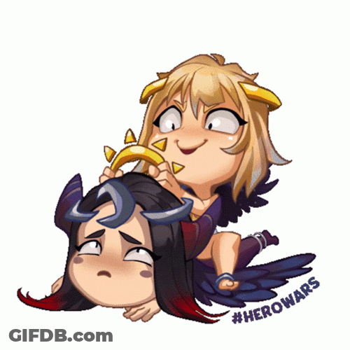 Hero Wars Girls Fighting GIF