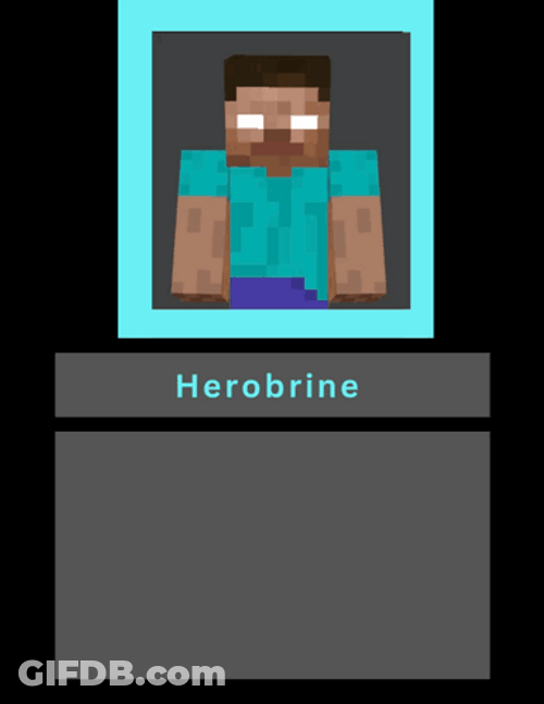 Herobrine Character Profile Minecraft GIF