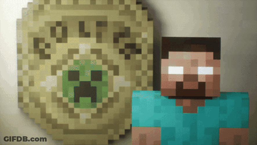 Herobrine Empty White Blank Stare GIF