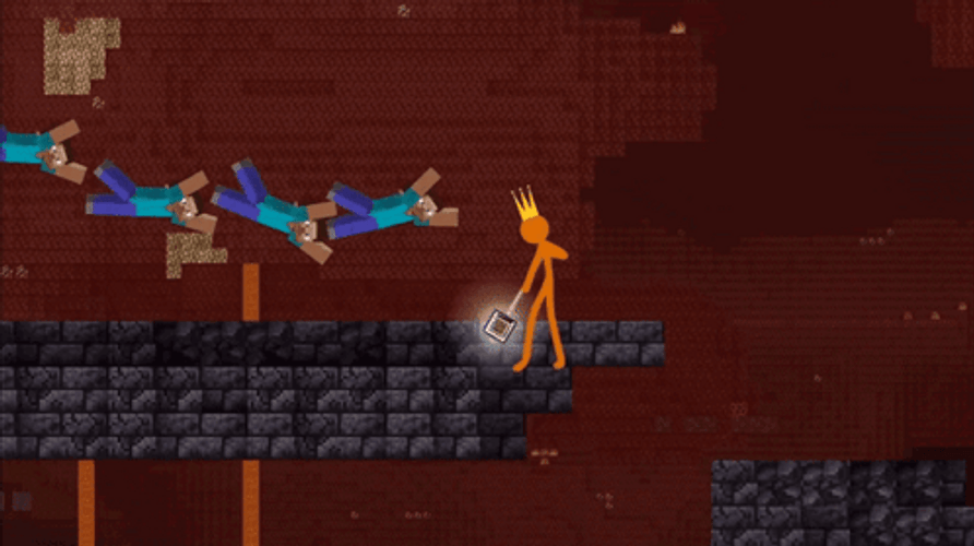 Herobrine Fierce Combat Gameplay Minecraft GIF