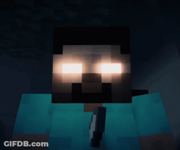 Herobrine Laser Eyes Matrix Effect GIF