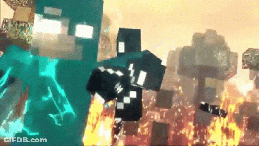 Herobrine Thunder Unleashed Minecraft GIF