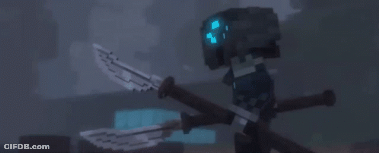 Herobrine Violent Scuffle Minecraft GIF