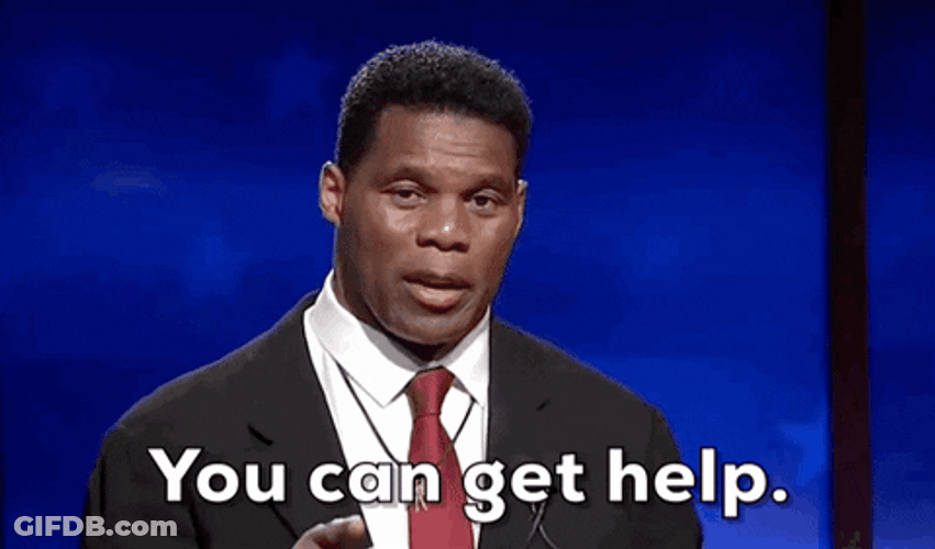 Herschel Walker Says You Can Get Help GIF