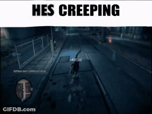 Hes Creeping Video Game Screenshot GIF