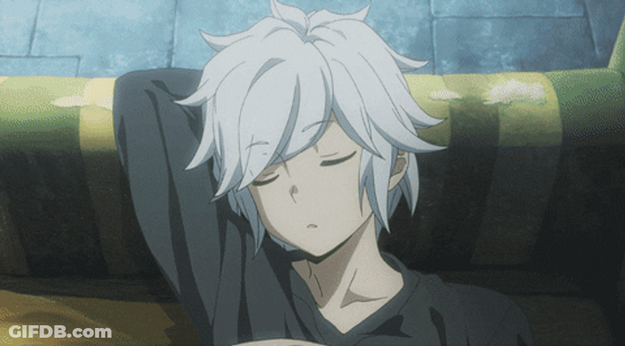 Hestia DanMachi Bell Cranel Shocked GIF