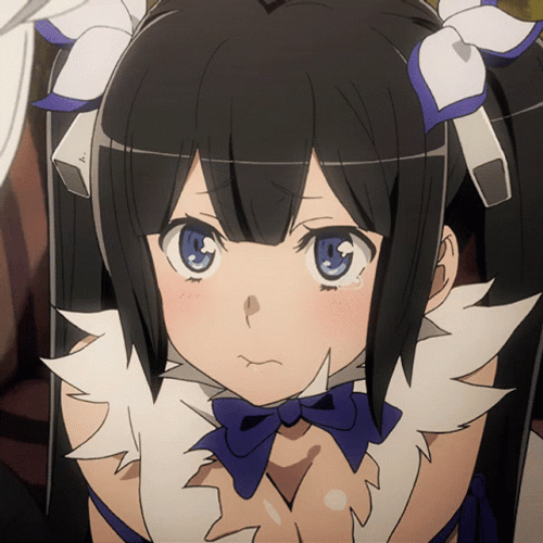 Hestia DanMachi Sad Eyes GIF