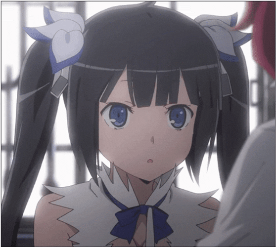 Hestia DanMachi Wow Blue Eyes GIF