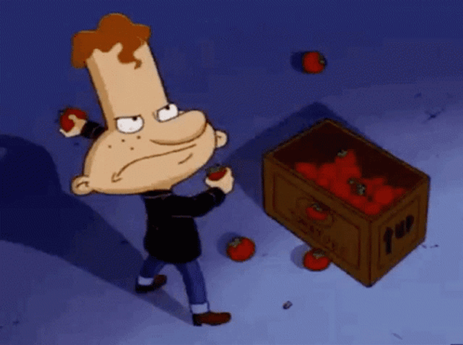 Hey Arnold Eugene Throwing Tomato GIF