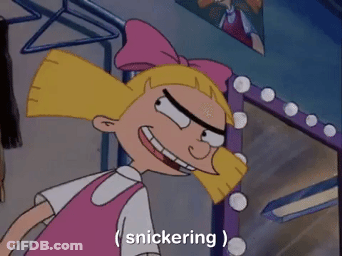 Hey Arnold Helga Pataki Snickering GIF