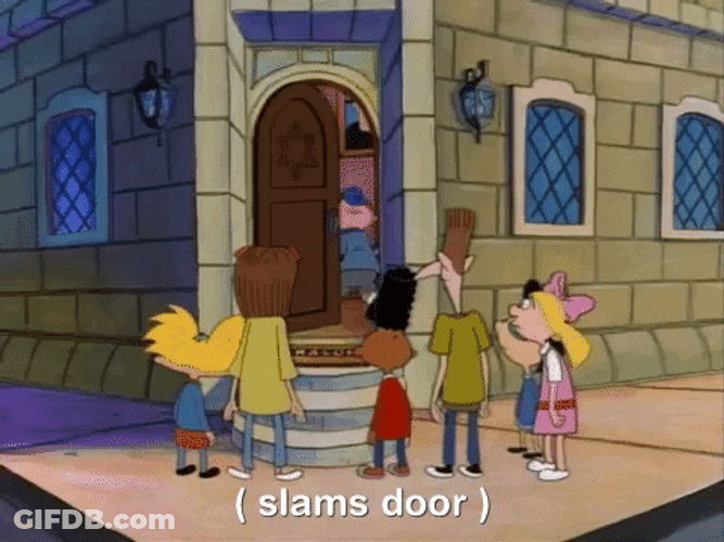 Hey Arnold Mad Kid Slamming Door GIF