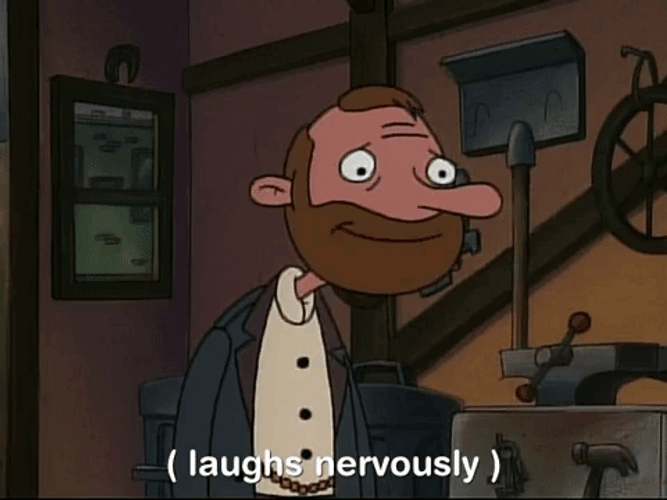 Hey Arnold Mr Kokoshka Nervous Laugh GIF