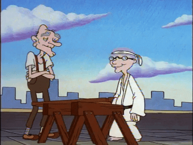 Hey Arnold Nick Splat Karate Chop GIF