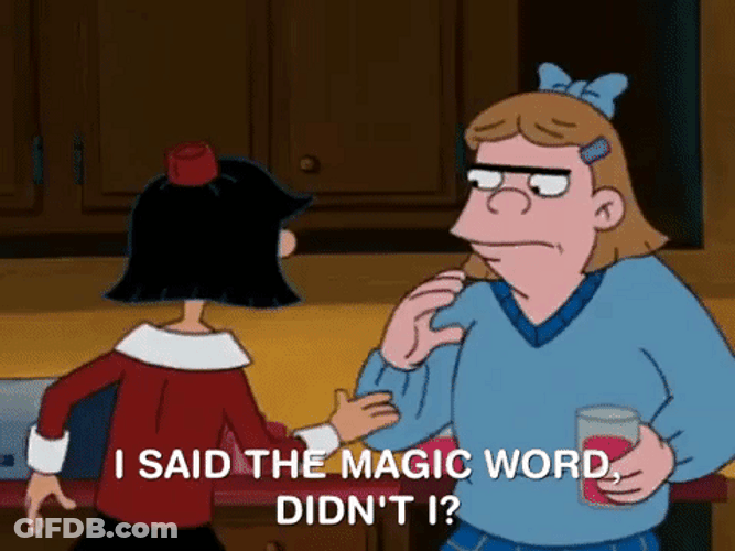 Hey Arnold Say The Magic Word Meme GIF