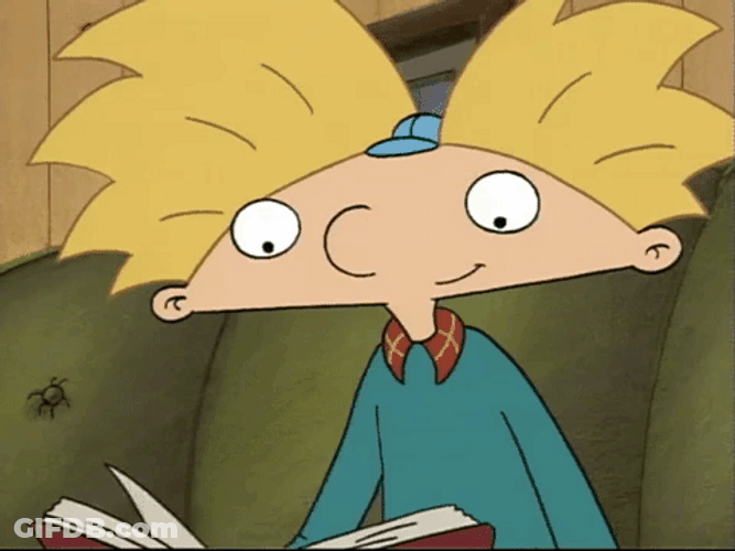 Hey Arnold Shortman Study And Reading Book GIF