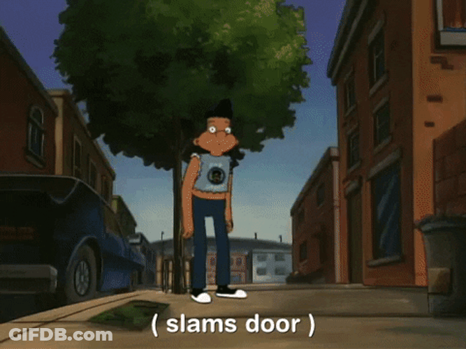 Hey Arnold Slamming Door GIF
