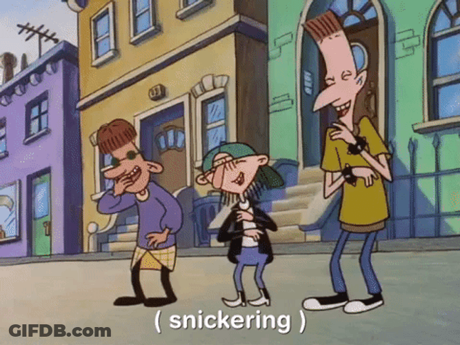 Hey Arnold Stinky Sid Iggy Snickering GIF