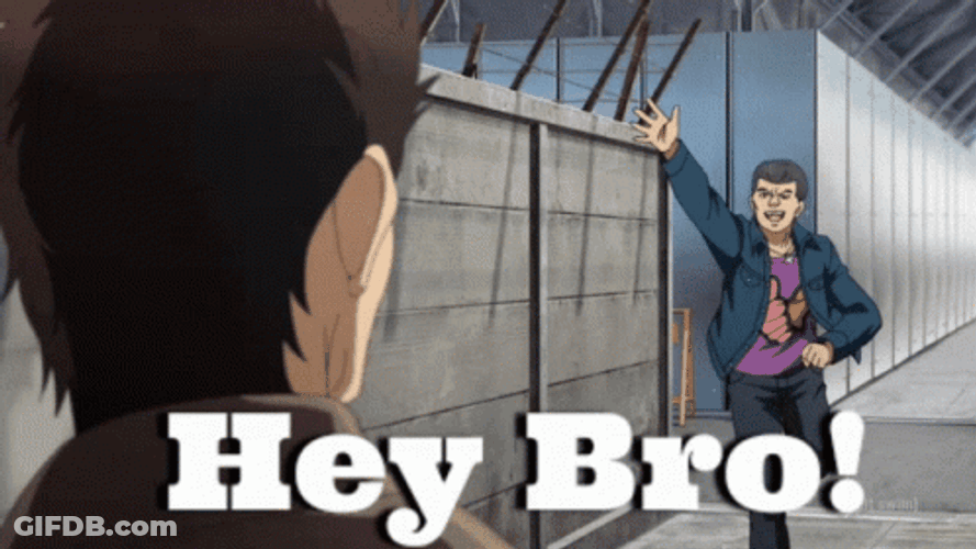 Hey Bro Excited Shenmue Waving GIF