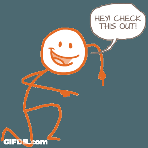 Hey Check This Out Stickman GIF