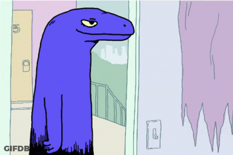 Hey Dancing Lizard Blue GIF