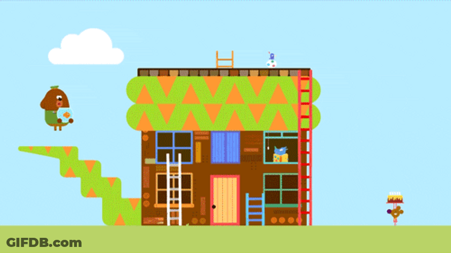 Hey Duggee Snake Gripping The House GIF