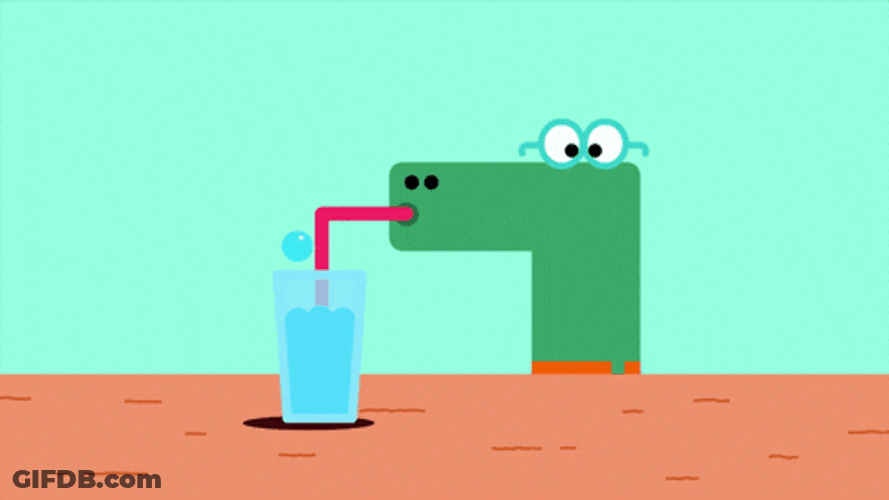 Hey Duggee The Crocodile Drink Water GIF