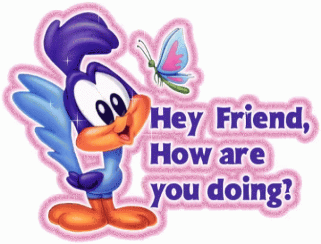 Hey Friend Road Runner GIF