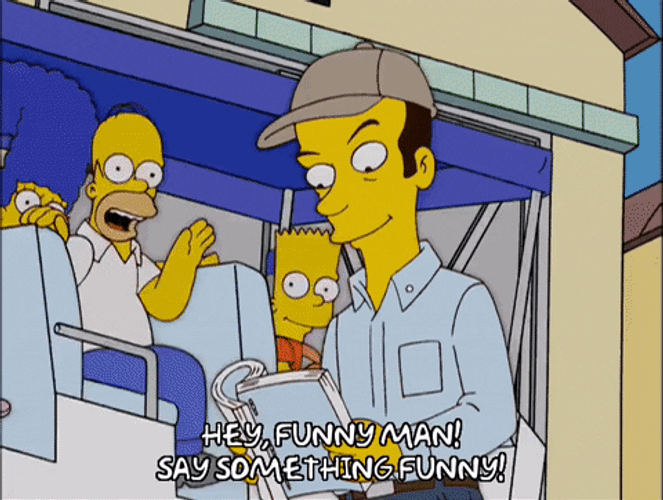 Hey Funny Guy Homer Simpson GIF