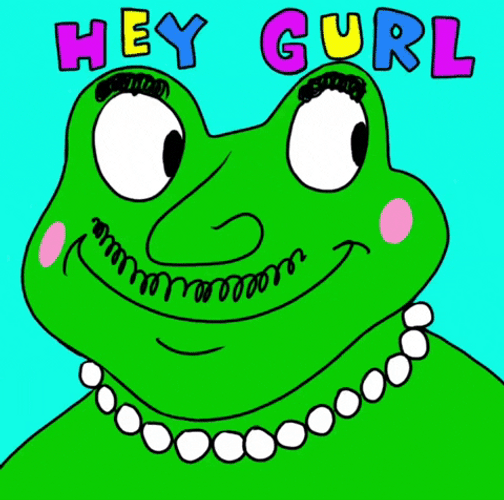 Hey Girl Animated Frog GIF