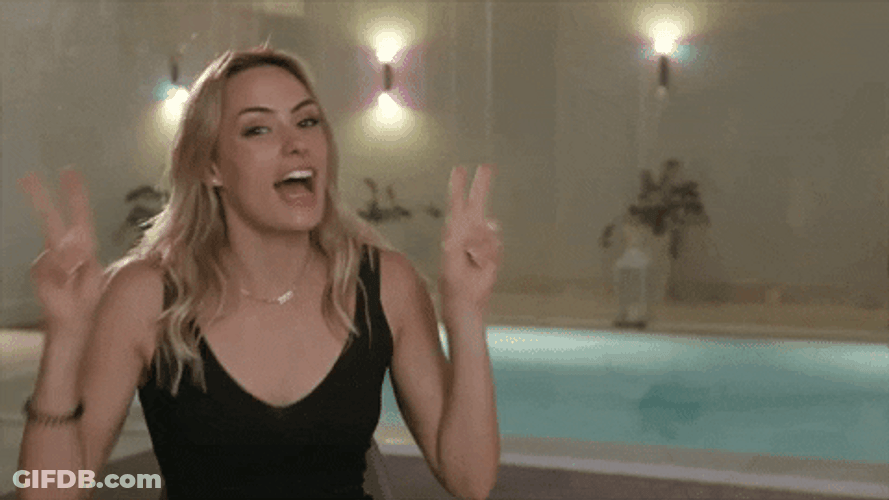 Hey Girl Hey Peace Sign GIF