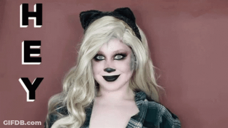 Hey Girl Werewolf Makeup GIF