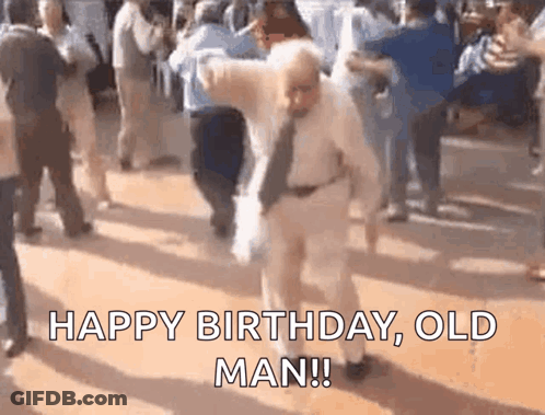 Hey Grumpy Old Man Happy Birthday GIF