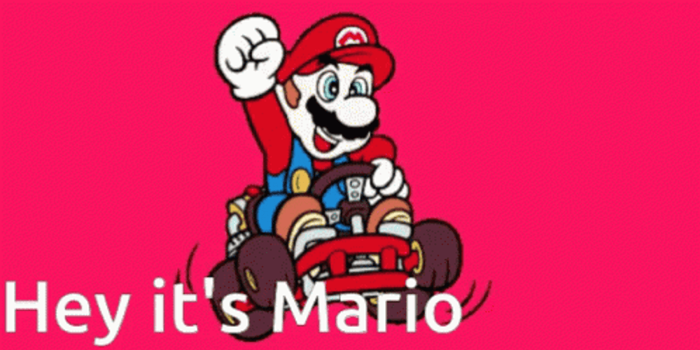 Hey It's Mario In The Car GIF